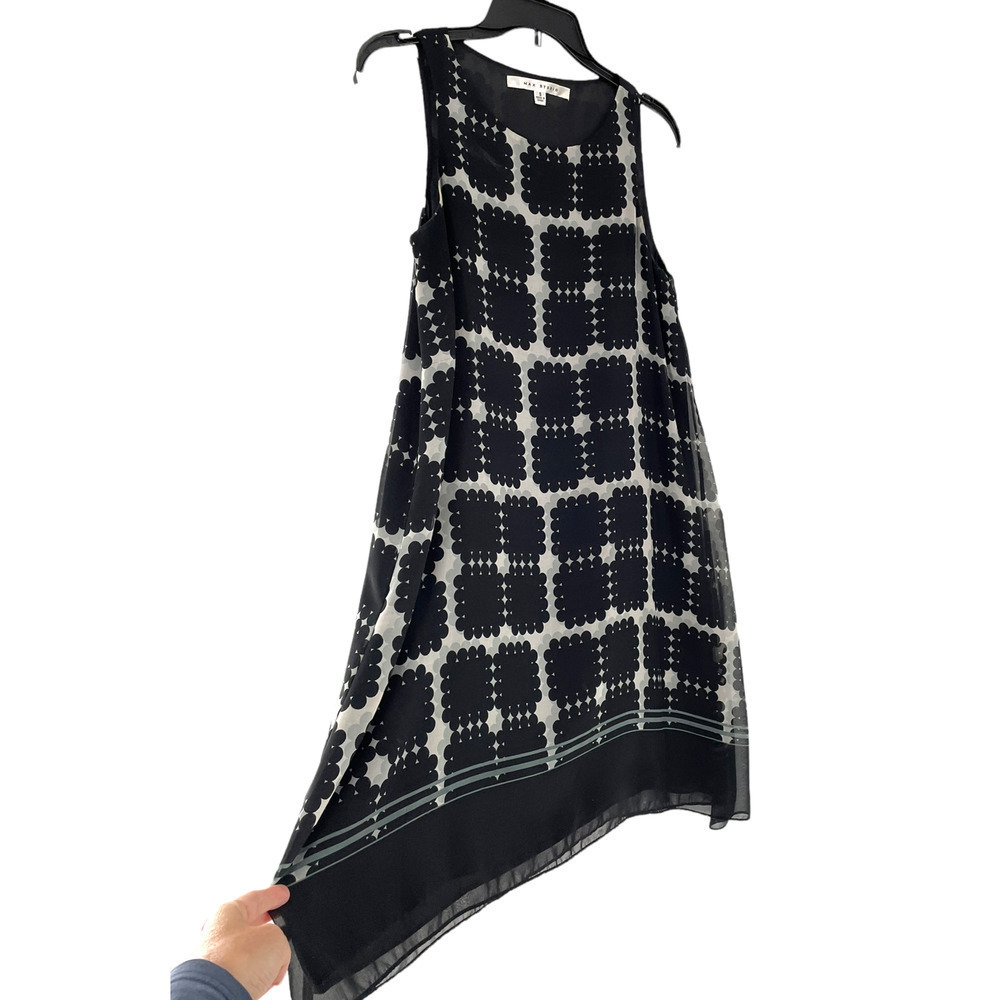 MAX STUDIO BLACK AND WHITE SLEEVELESS SWING STYLE DRESS - Picture 5 of 10
